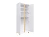 Kledingkast Florem (Wit + Glanzend wit + Licht hout)