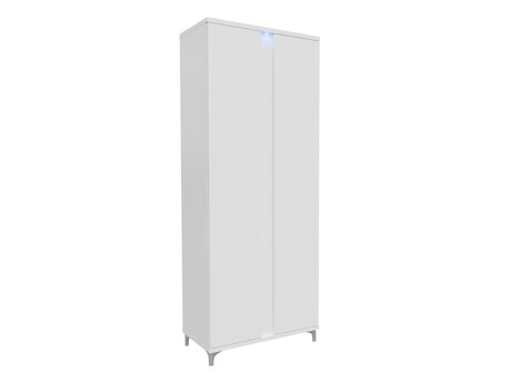 Kledingkast Florem (Wit + Glanzend wit)