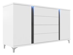 Ladekast Florem (Wit + Glanzend wit + Glanzend zwart)