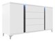 Ladekast Florem (Wit + Glanzend wit + Glanzend zwart)
