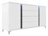 Ladekast Florem (Wit + Glanzend wit + Glanzend zwart)