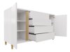 Ladekast Florem (Wit + Glanzend wit + Glanzend zwart)