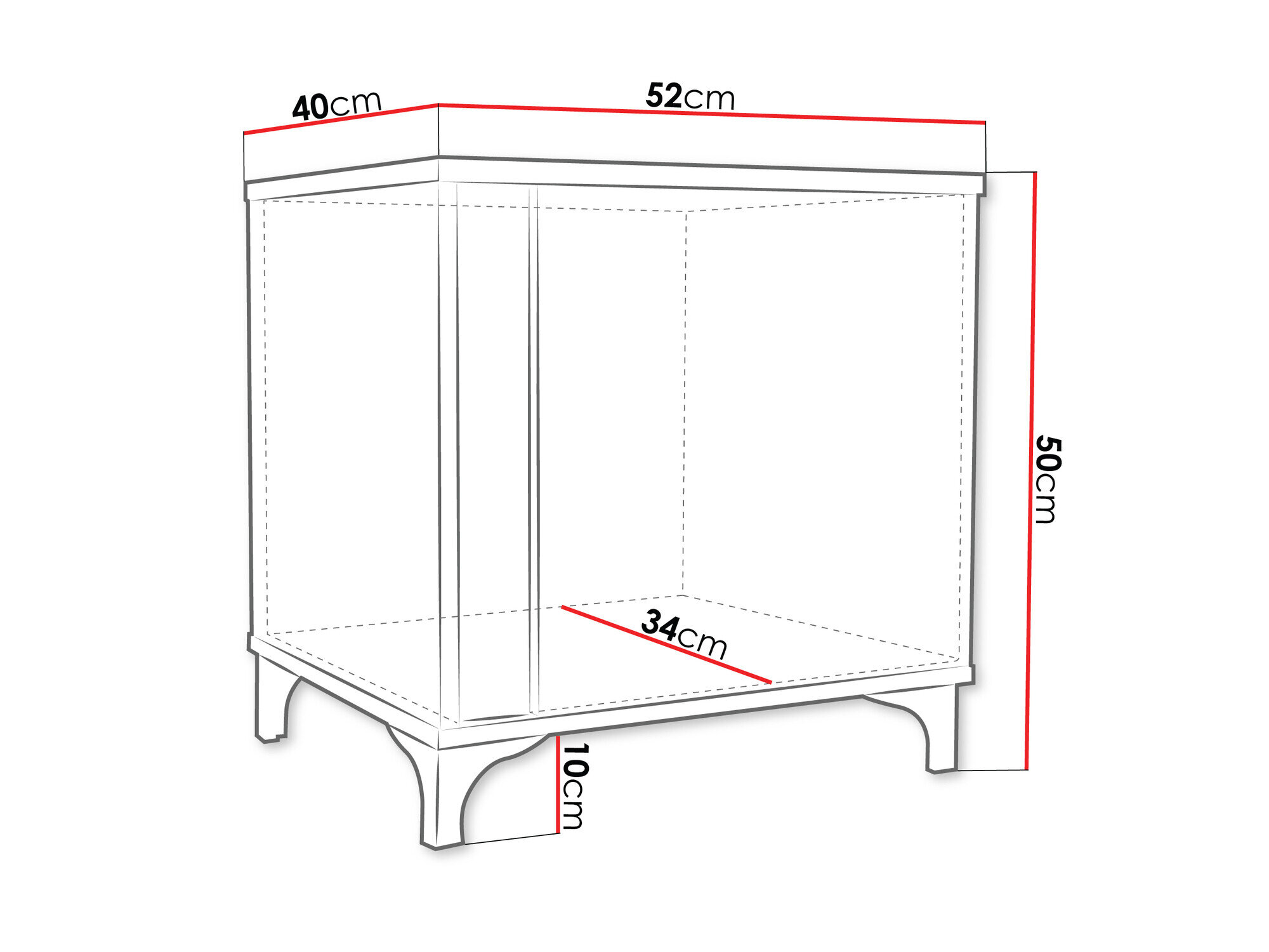 Sengebord Livseri 111 (Hvid + Glansfuld hvid)