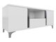 TV-bord Florem (Hvid + Glansfuld hvid + Blank sort)