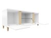 TV-bord Florem (Hvid + Glansfuld hvid + Blank sort)