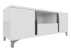 TV-meubel Florem (Wit + Glanzend wit + Glanzend zwart)