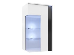 Wandkast Florem I (Wit + Glanzend wit + Glanzend zwart)