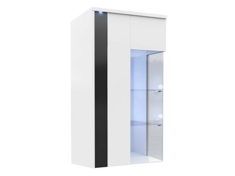 Wandkast Florem (Wit + Glanzend wit + Glanzend zwart)