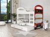 Køjeseng Aurora 116 (Hvid + Rød)