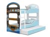 Stapelbed Aurora 116 (Wit + Blauw)