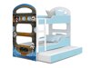 Stapelbed Aurora 116 (Wit + Blauw)