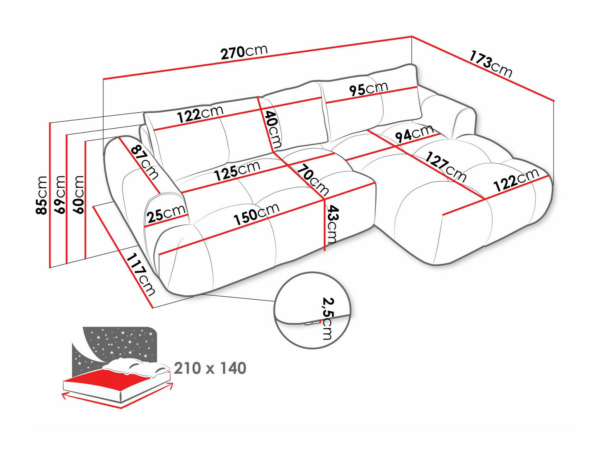 Hjørnesofa TrendyNest 109 (Now Or Never 83)