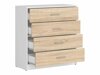 Ladekast Novsore 101 (Wit + Sonoma eik)