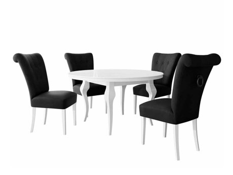 Eetkamerset Racine 143 (Wit + Magic Velvet 2219)