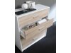Ladekast Novsore 101 (Wit + Sonoma eik)