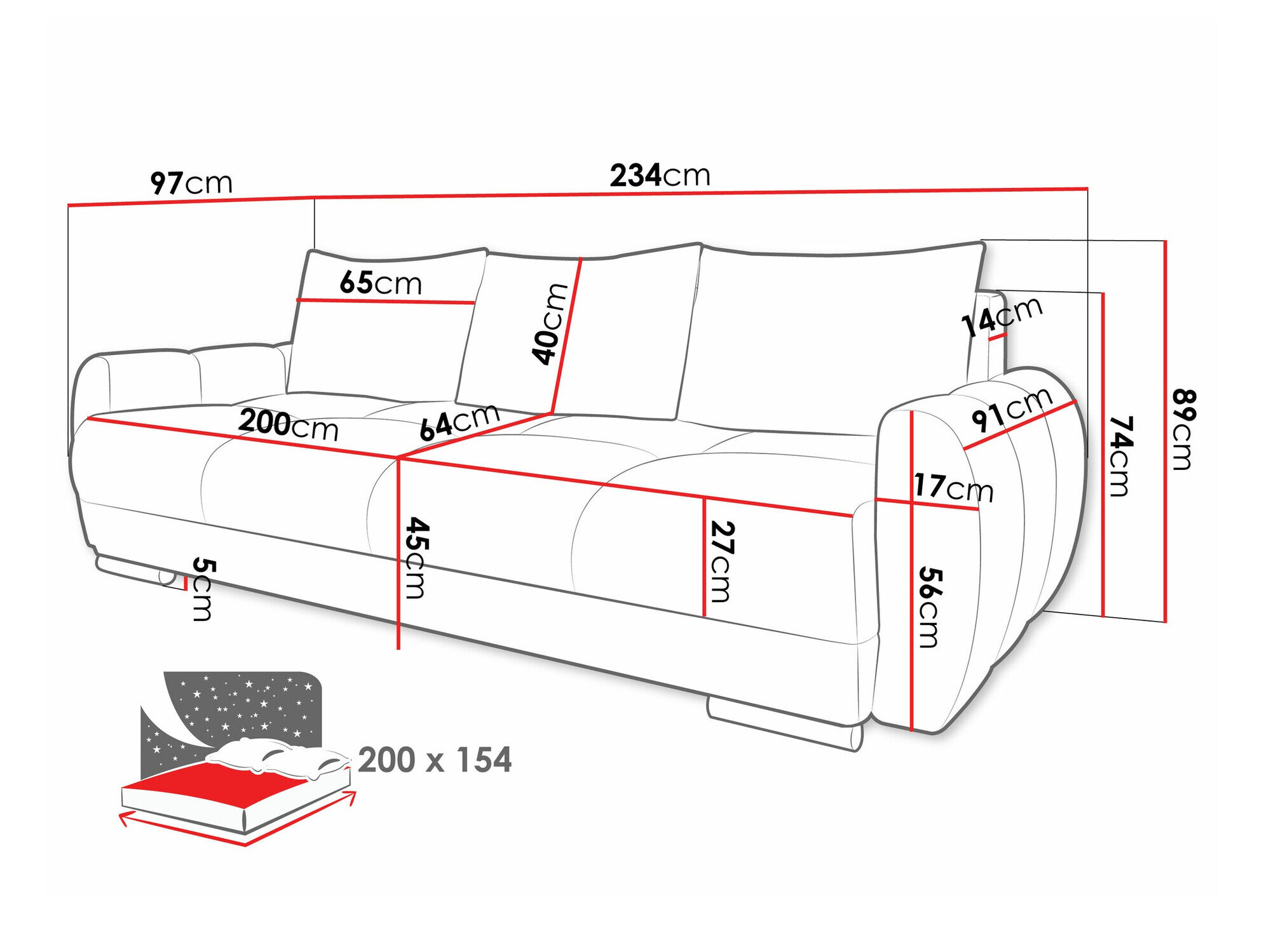 Slaapbank Signis III (Velo 623)