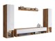 Ensemble de salon Sarasota 176 (Chêne wotan + Blanc brillant)