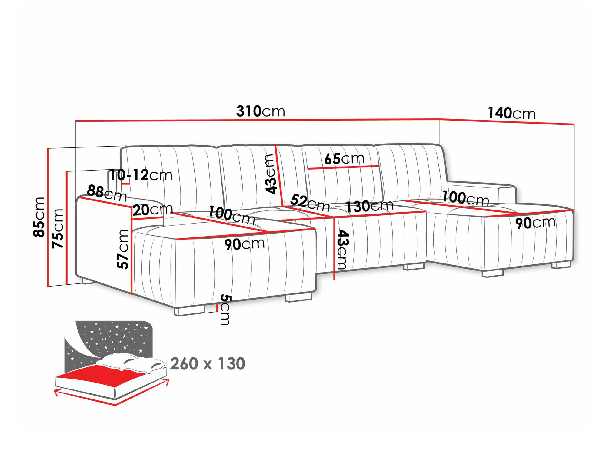 Hjørnesofa Columbus 232 (Manila 31)