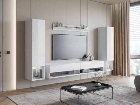 Stuemøbelsæt Sarasota 176 (Hvid + Glansfuld hvid)