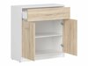 Kommode Novsore 115 (Hvid + Sonoma eg)