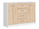 Kommode Novsore 118 (Hvid + Sonoma eg)
