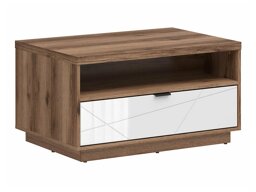 Salontafel Fivale 117 (Donker delano-eik + Glanzend wit)