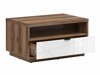 Salontafel Fivale 117 (Donker delano-eik + Glanzend wit)