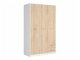 Garderobeskab Novsore 134 (Hvid + Sonoma eg)