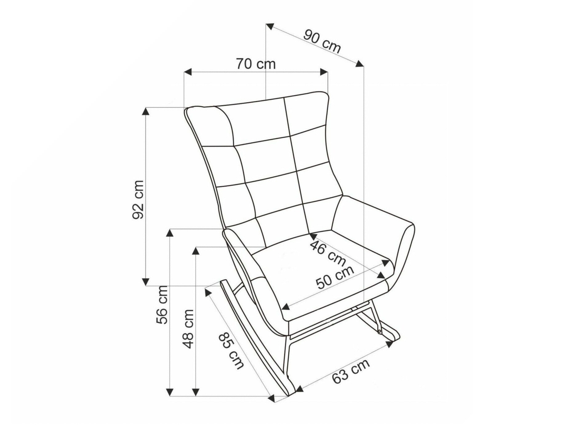 Gyngestol Houston 1863 (Beige)