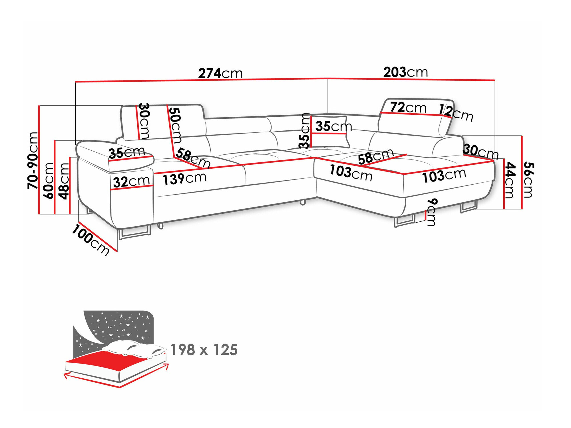Hjørnesofa Comfivo Vinetum (Manila 02)