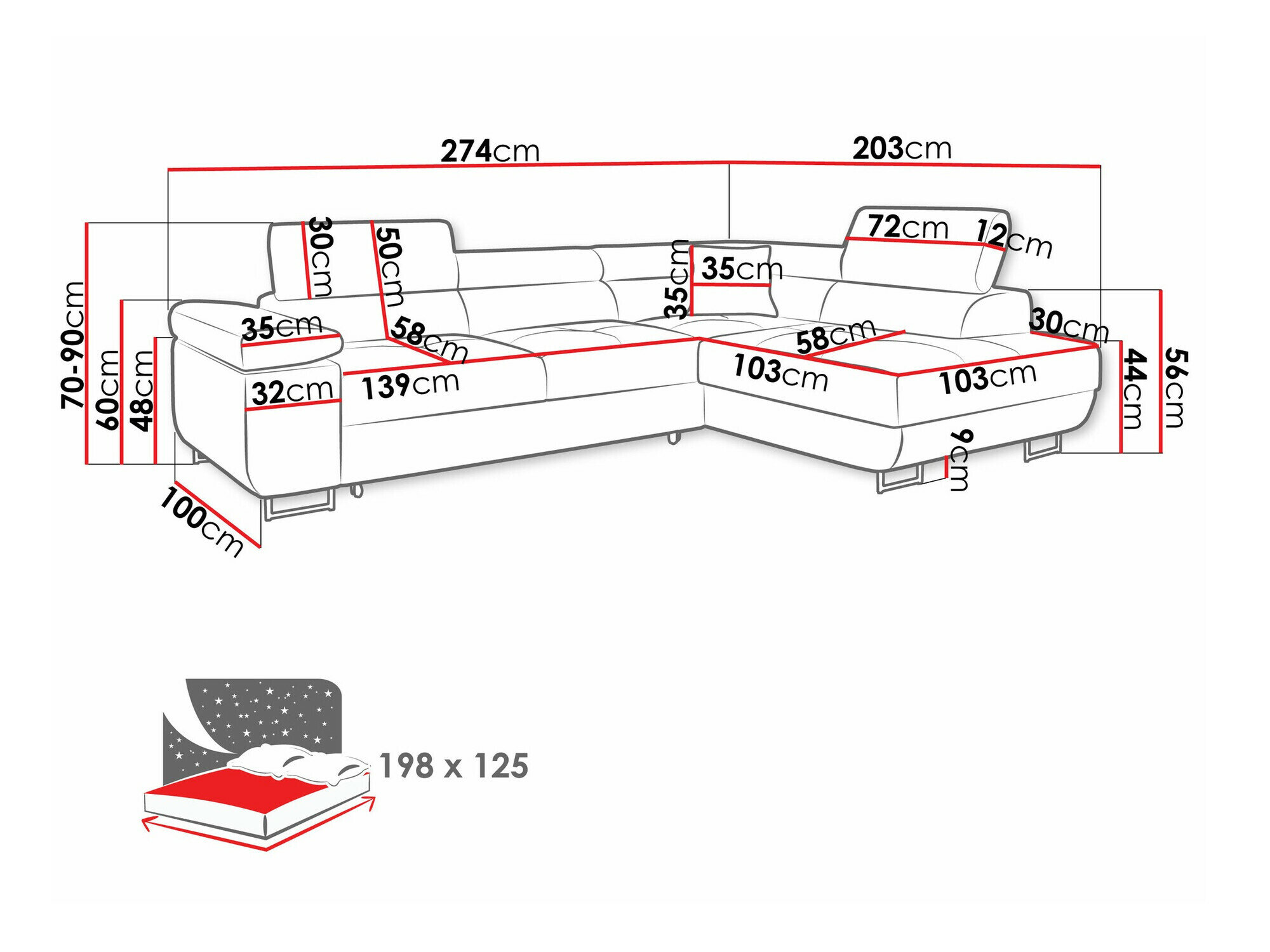 Hjørnesofa Comfivo Vinetum (Manila 02)