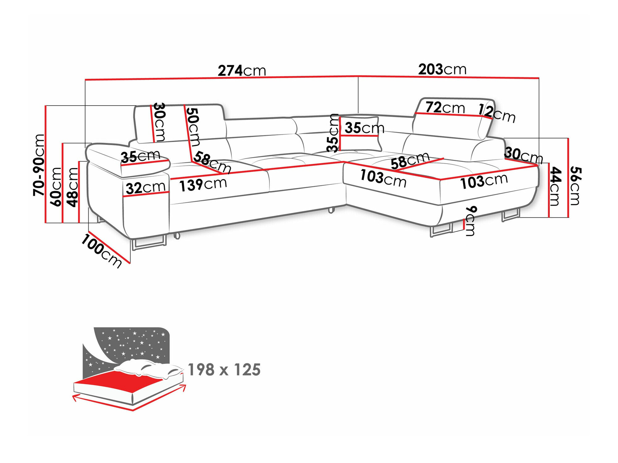 Hjørnesofa Comfivo Vinetum (Manila 16)