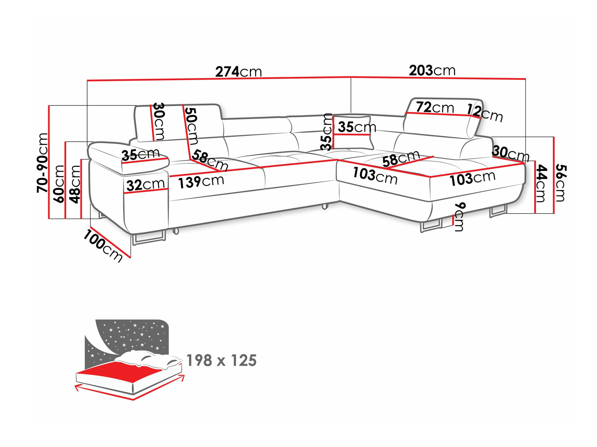 Hjørnesofa Comfivo Vinetum (Manila 16)