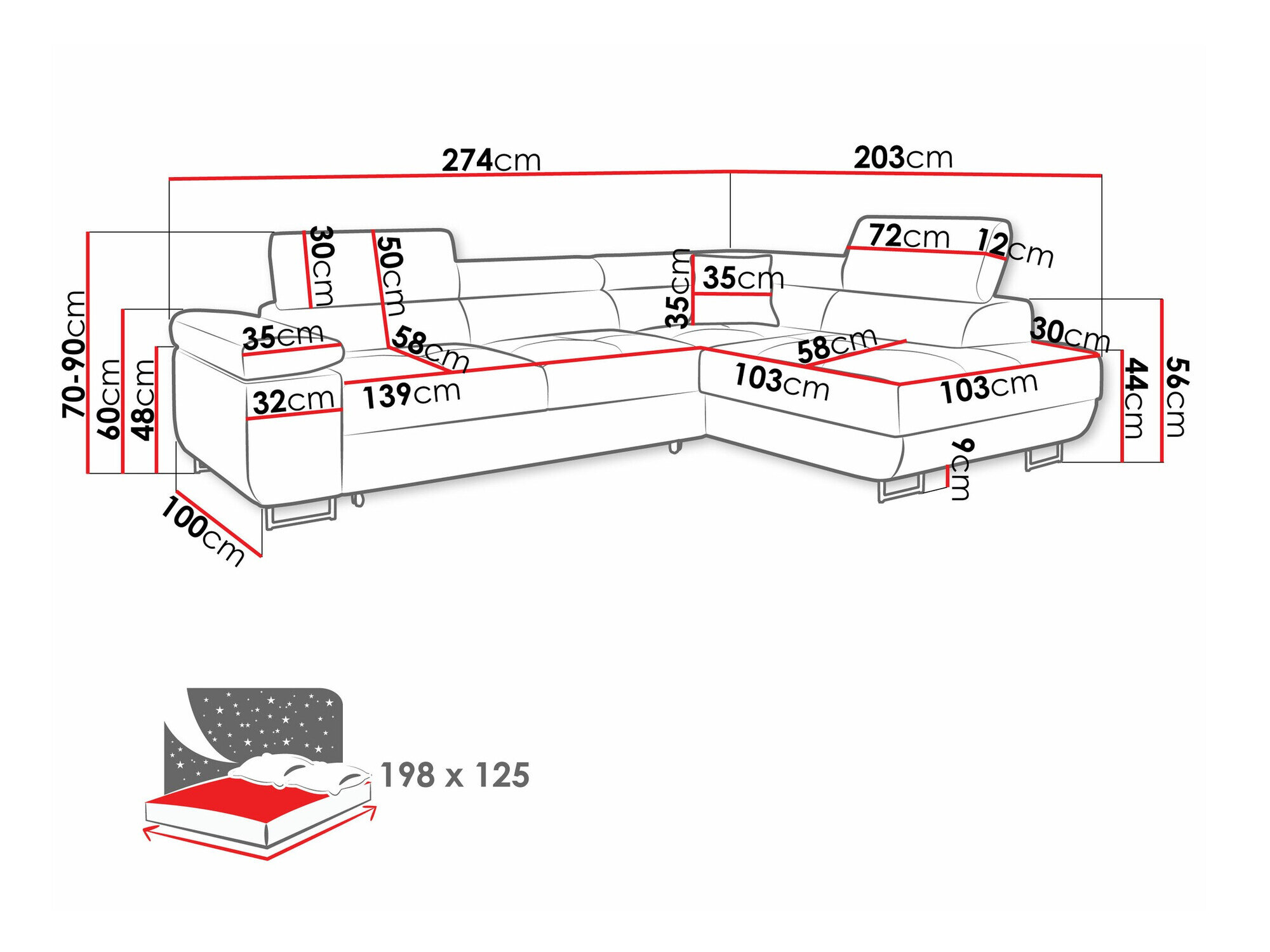 Hjørnesofa Comfivo Vinetum (Manila 18)