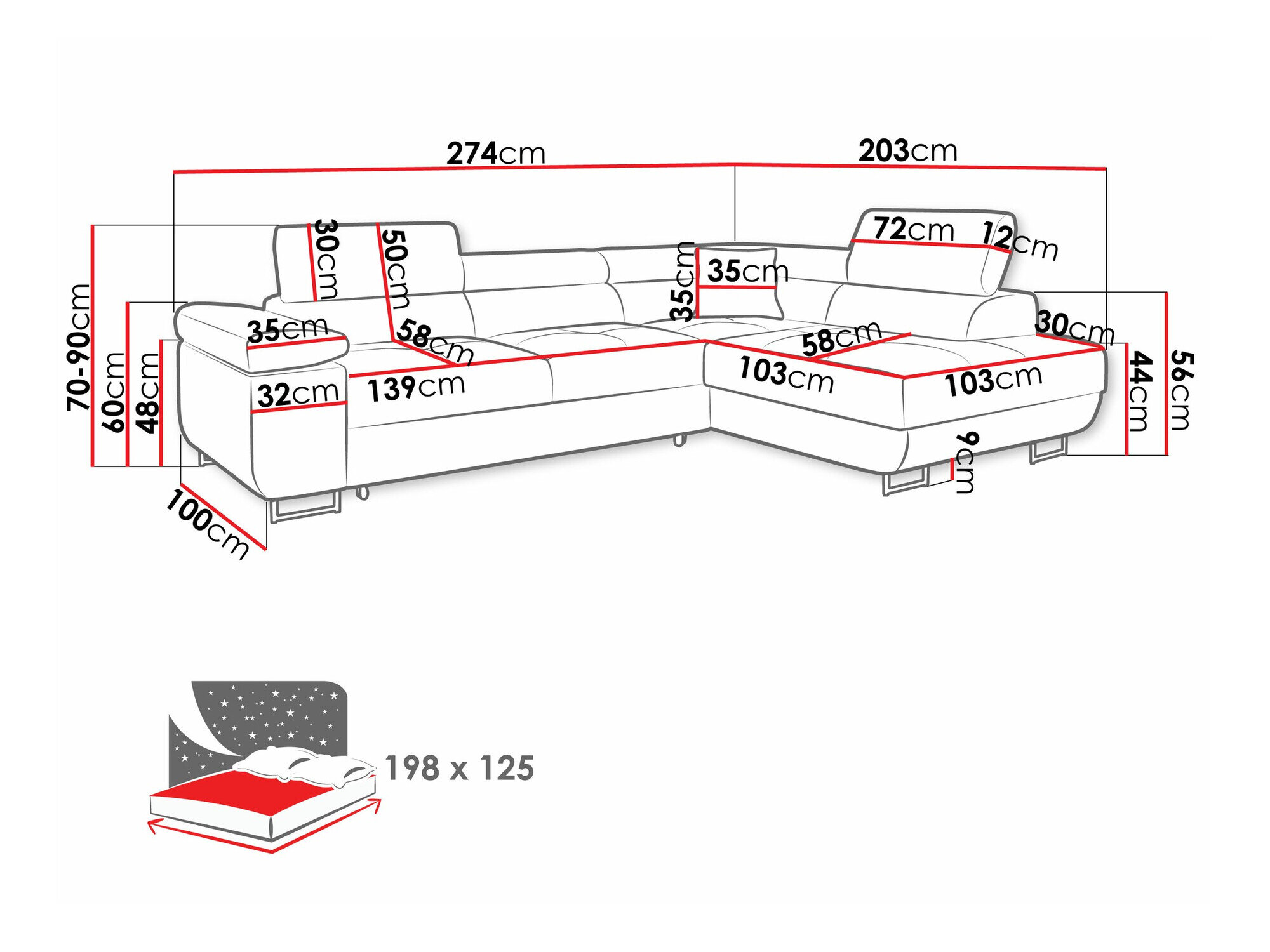 Hjørnesofa Comfivo Vinetum (Poso 100)