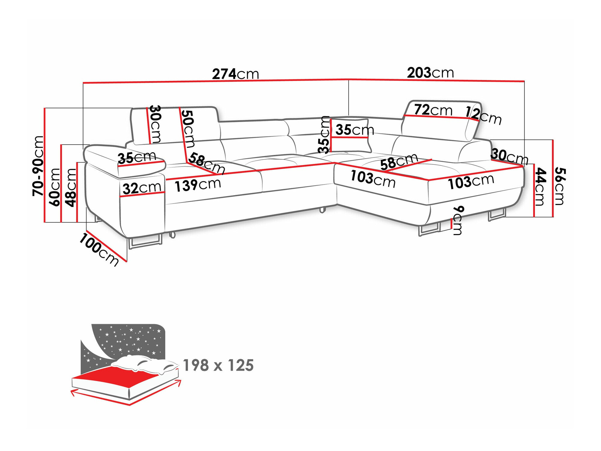 Hjørnesofa Comfivo Vinetum (Poso 110)