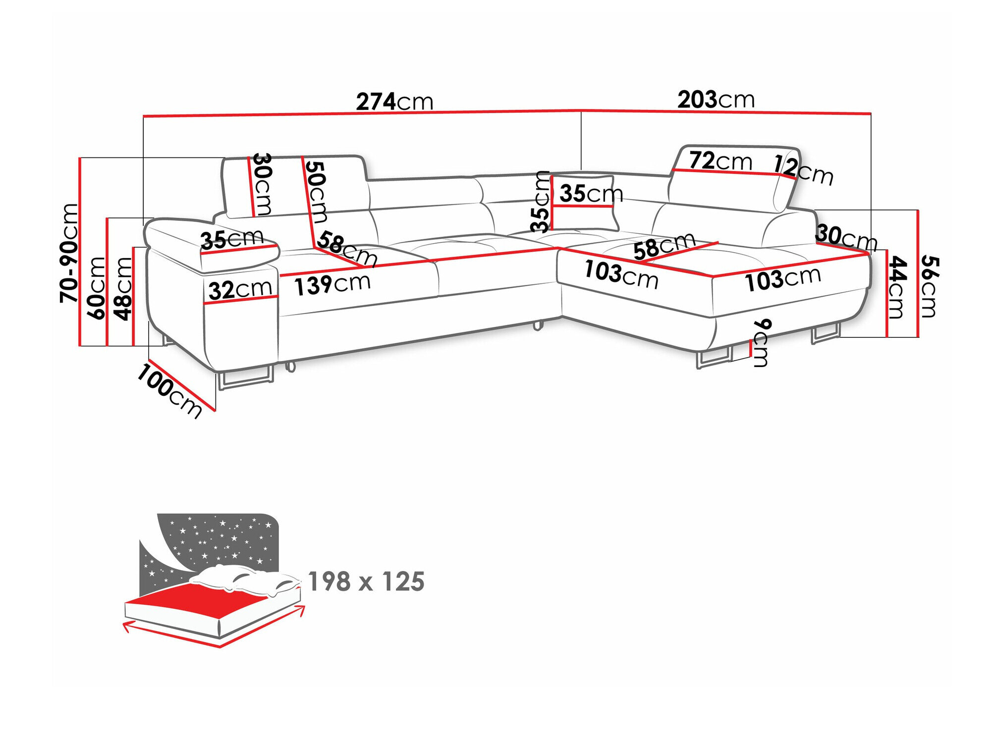 Hjørnesofa Comfivo Vinetum (Poso 110)