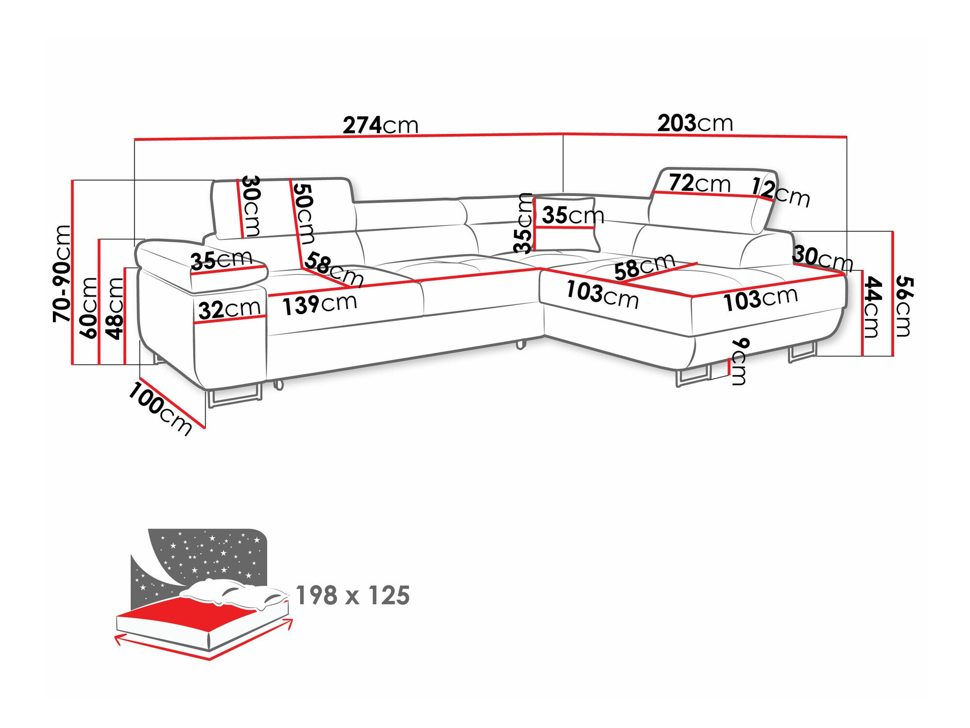 Hjørnesofa Comfivo Vinetum (Soft 011 + Lux 06)