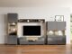 Set za dnevnu sobu Torsone 104 (Antracit + Gloss antracit + Grandson hrast)