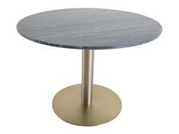 Tafel Dallas 175 (Zwart marmer + Messing)