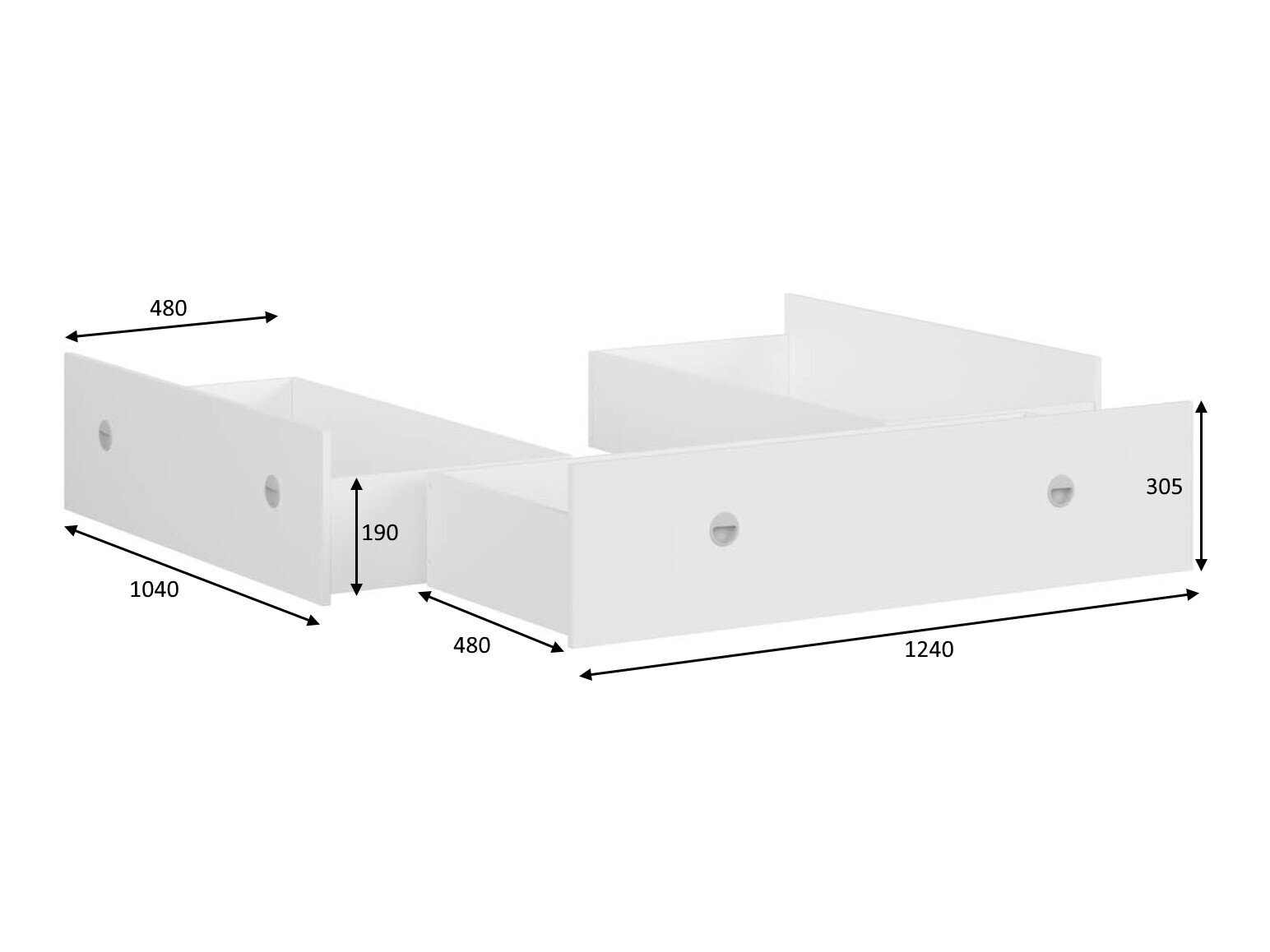 Opbevaringsboks Novsore 131 (Hvid) (3 stk.)