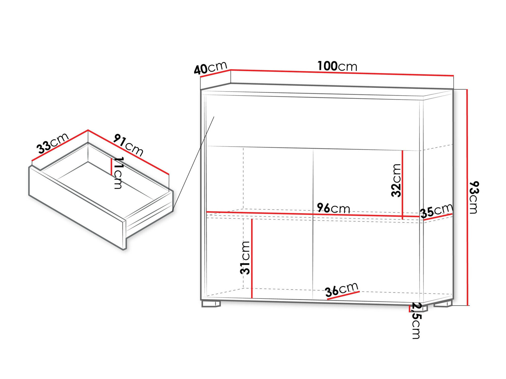 Kommode Comfivo Fersoe 114 (Hvid)