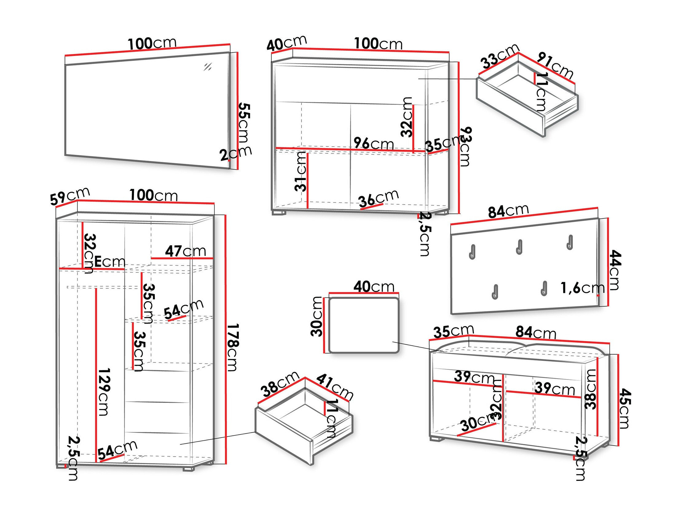 Entrésæt Comfivo Fersoe 118 (Hvid)