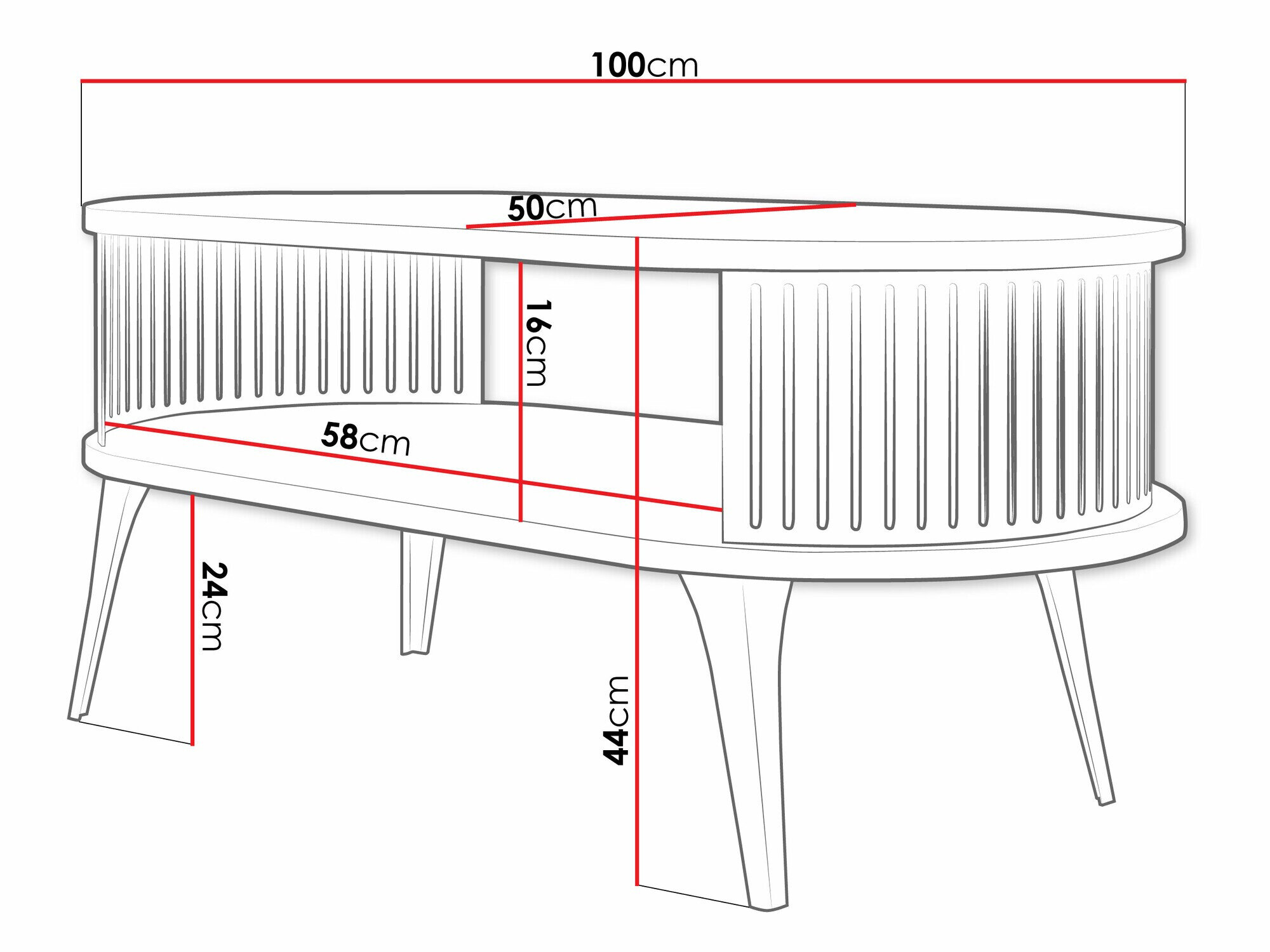 Sofabord Vitum III (Sort)