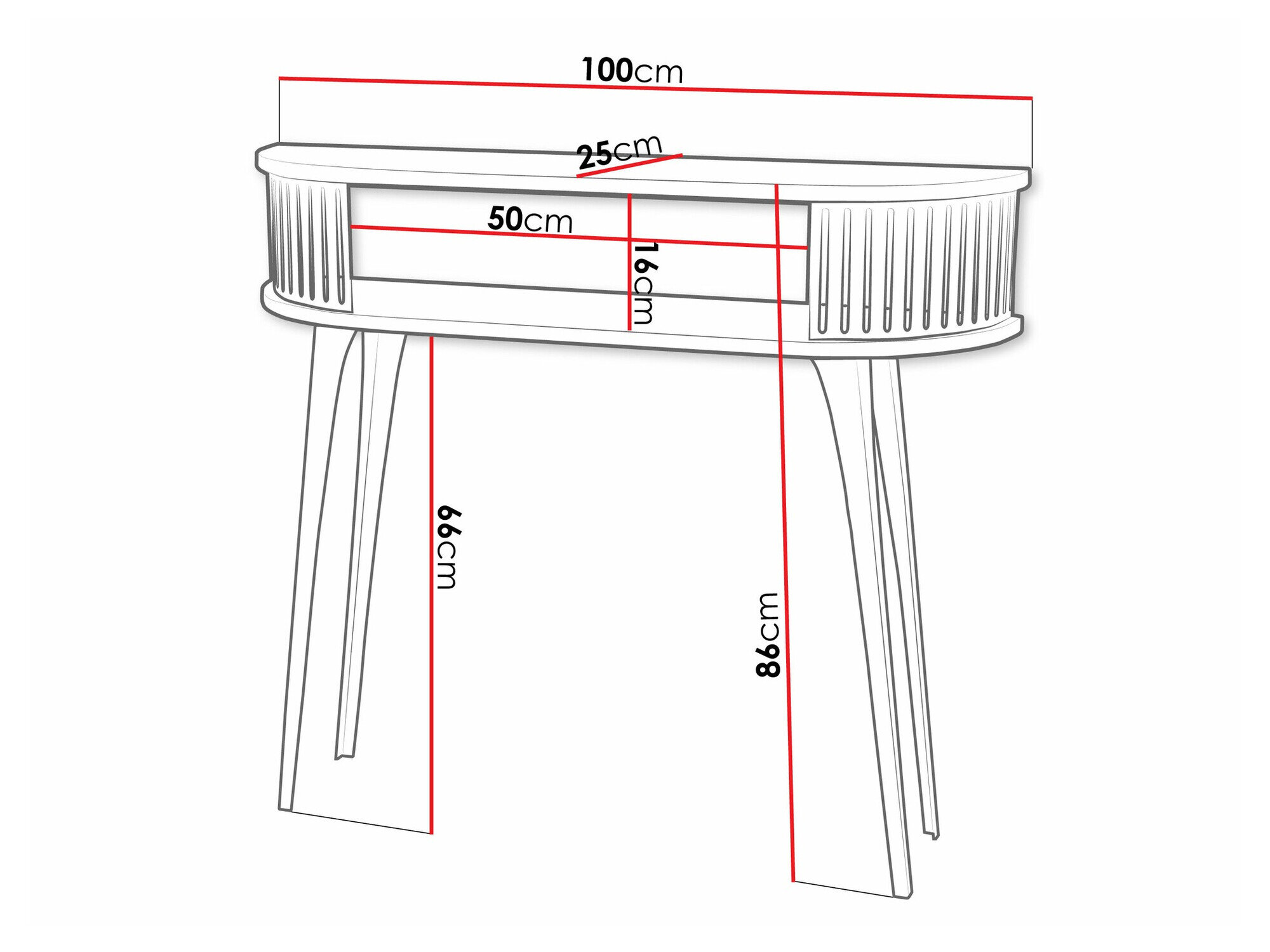 Konsolbord Sordore 113 (Lyserød + Hvid marmor)