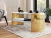 Salontafel Civer IV (Gouden + Wit marmer)