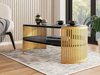 Salontafel Civer IV (Gouden + Zwart marmer)