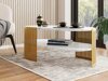 Salontafel Civer VII (Gouden + Wit marmer)