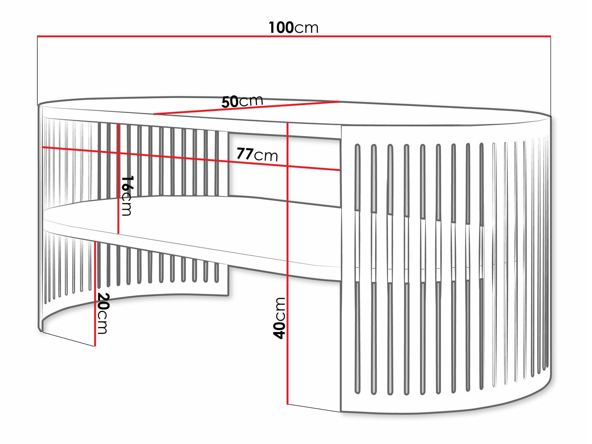 Sofabord Evanola 103 (Sort + Hvid marmor)