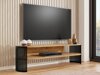 TV-bord Civer (Sort + Craft gylden eg)